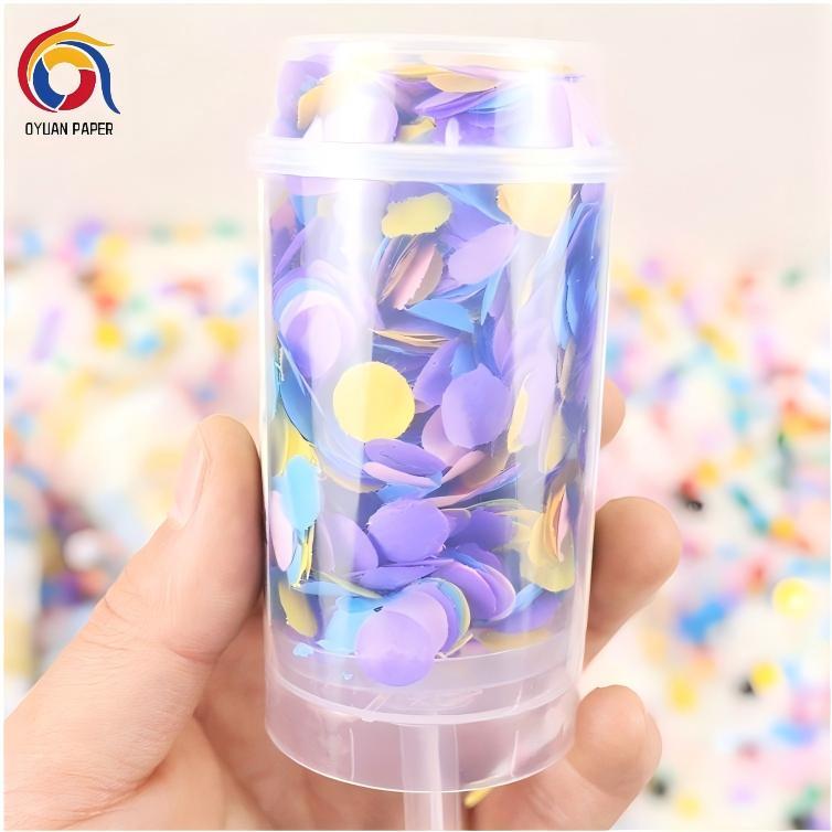 Wedding Party Confetti Push Pop Multicoloured