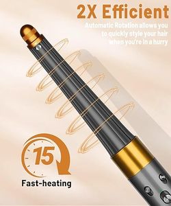 Baril conique <span class=keywords><strong>long</strong></span> pour cheveux pour les boucleurs <span class=keywords><strong>Dyson</strong></span>, compatible avec les Airwraps HS01/05, accessoire de boucleur automatique pour cheveux - Product Image 3