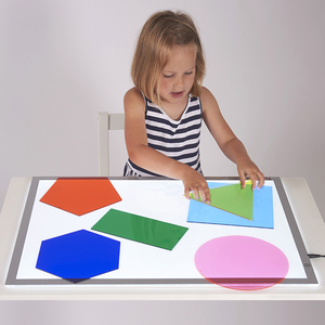 TOP Enfants Sensoriel LED Boîte à Lumière <span class=keywords><strong>Montessori</strong></span> Maternelle Activité <span class=keywords><strong>Table</strong></span> <span class=keywords><strong>Lumineuse</strong></span> pour Meubles Préscolaires Boîte à Lumière - Product Image 6