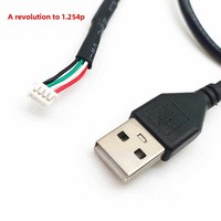 Cable USB Macho PH2.0 Xh2.54 Zh Sh10 4P con Terminal Dupont, Revestimiento de PVC, USB Tipo-A, Transferencia de Datos Táctil, Cobre Puro