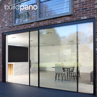 Portes coulissantes en aluminium personnalisées pour patio et balcon, double vitrage trempé, porte en verre robuste, portes coulissantes en aluminium