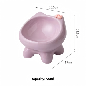 Qianrui - Tazón de Cerámica Creativo para Gatos, Tazón de Comida para Perros de Gran Diámetro, Impermeable, Fácil de Limpiar, Tazones para Alimentar Mascotas, Accesorios Lindos para Mascotas - Product Image 4