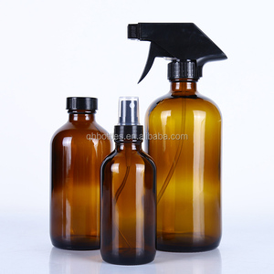 Fabricante 30ml 50ml 100ml 300ml Brown <span class=keywords><strong>Boston</strong></span> Essence Botella de aceite Base Botella de aceite con bomba de pulverización cuentagotas - Product Image 2