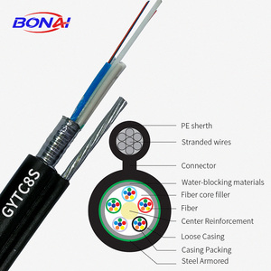 Cable Óptico Aéreo GYTC8S de Mejor Relación Calidad-Precio, Cable de Acero Autoportante Tipo 8, Tubo Central Suelto, 2, 12, 24 Hilos - Product Image 5