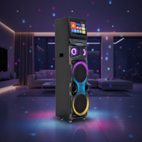 Altavoz Activo de 100W de Alta Potencia, Sistema de Audio para Fiestas al Aire Libre con Luces RGB de Discoteca