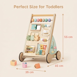 Marche-bébé en <span class=keywords><strong>bois</strong></span>, trotteur pour bébé, jouet Montessori, jouets éducatifs pour bébés, marche-bébé multifonctionnel en <span class=keywords><strong>bois</strong></span> - Product Image 2