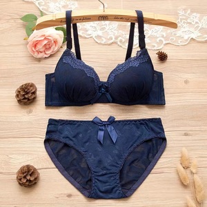 Ensemble de lingerie pour filles YB Girl, soutien-gorge sans fil doux en dentelle avec nœuds, sous-vêtements respirants, soutien-gorge bralette pour petite poitrine, culottes pour femmes et adolescentes - Product Image 5