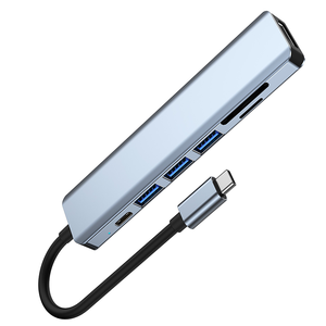 7 in 1 <strong>USB</strong> <strong>C</strong> Hub Multiport <strong>Adapter</strong> 100W PD SD/TF Card Reader+3 <strong>USB</strong>-<strong>A</strong>+USBC Docking Station for MacBook - Product Image 3