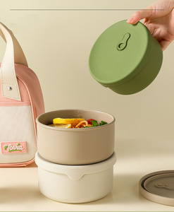 Petit gobelet à collation en silicone pour <span class=keywords><strong>repas</strong></span> congélateur bol à soupe ensemble rond en silicone pour le stockage des aliments boîte à lunch avec couvercle pour enfants <span class=keywords><strong>bébé</strong></span> - Product Image 3
