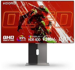 KOORUI 27 pulgadas OLED Gaming Monitor 1440P 240Hz Monitor de computadora 0,03 MS Tipo C Carga Pantalla delgada - Product Image 1