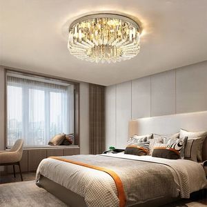 Lustres de plafond ronds en cristal de luxe, décoration de chambre, lampes dorées, lustre post-moderne, nouvelle <span class=keywords><strong>tendance</strong></span> <span class=keywords><strong>2023</strong></span> pour le salon - Product Image 4