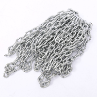 Cadena de eslabones de acero medio largo y plateado de zinc Cadena de elevación de acero inoxidable 304/316 por tambor