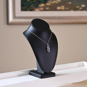 Présentoir à bijoux en cuir brossé - Mannequin multi-tailles pour colliers, vitrine de boutique, présentoir de bijoux - Product Image 1