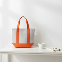 Sac fourre-tout en toile écologique, sac de shopping réutilisable en coton, impression de logo personnalisé, sac à bandoulière avec poche avant, couleur contrastée pour femmes