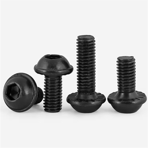 Tornillos de cabeza hexagonal con reborde dentado M5 x 12 mm M6, tornillos de máquina de cabeza de acero al carbono para muebles ISO7380 - Product Image 1