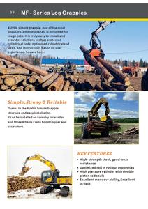 Attache pour excavatrice forestière hydraulique Xuvol 6 7 8 9 tonnes, pince à bois sans moteur rotatif MF26, grappin pour bois en grappe - Product Image 5