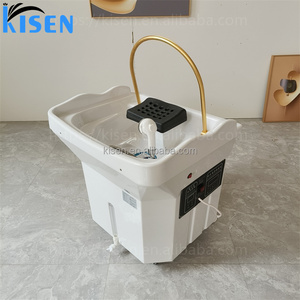 Kisen - Lavabo Portátil para Salón de Belleza, sin Plomería, con Altura Ajustable, para Lavar el Cabello, con Vapor - Product Image 2