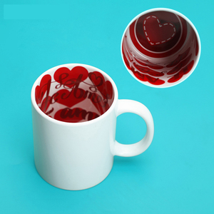 Tazas <span class=keywords><strong>de</strong></span> Gres Blancas para Sublimación, Grado A, 11 oz, Aptas para Contacto con Alimentos, Pintura Interior <span class=keywords><strong>de</strong></span> Color, Regalos para Navidad y San Valentín - Product Image 4