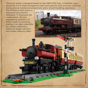 ตัวต่อเรโอบริกซ์ 66807 จีดับบลิวอาร์ 5700 รถไฟไอน้ำ 2108 ชิ้น ชุดต่อรถไฟคลาสสิกอังกฤษ พร้อมตู้โดยสาร รางรถไฟ และ - Product Image 4