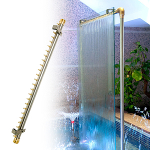 Cortina de agua <span class=keywords><strong>redonda</strong></span> de acero inoxidable de alta calidad, decoración interior o exterior, fuente de forma recta, cascada para hoteles - Product Image 5