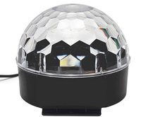 Télécommande sonore 6*1W RGBYWP LED Crystal Magic Ball Lights Party Disco Lights