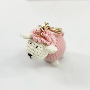 Handmade Crochet Items <b>Doll</b> Toy Knitting Knit Yarn Crochet Knitting Animals Sheep Goat Alpaca Llama Keychain Wholesale Bag Charm - Product Image 3