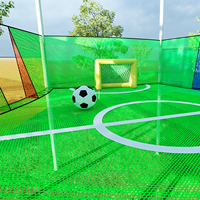 Filet d'escalade multicolore personnalisé pour parc d'aventure, équipement de terrain de jeu pour enfants avec zone de football pour parc d'attractions