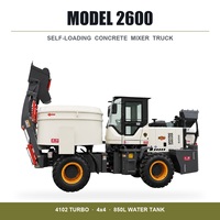 Camion malaxeur à béton de 2,2 m³ avec boîte de vitesses, équipement de mélange de ciment pour projets d'ingénierie