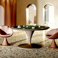 Table de poker Texas Hold'em multi-joueurs en bois massif, design moderne et créatif, avec tapis de jeu, pour la maison, les loisirs et les clubs