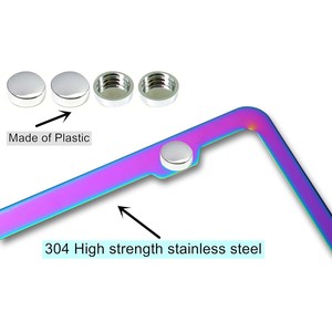 Tấm giấy phép khung, đầy màu sắc cá nhân nhôm gương đánh bóng cầu vồng xe chủ phụ kiện chống gỉ thời tiết bằng chứng - Product Image 4