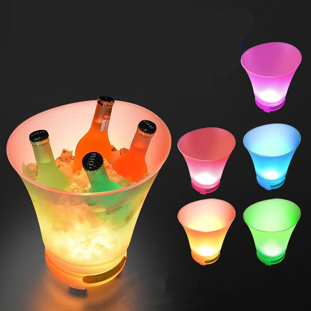 Popular Stereo Bass RGB Speakers for Indoor Bar Party RGB Colorful Led Light Beer Buckets Ice Bucket Wireless Speaker