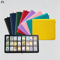 Álbum de Cartas Coleccionables de Cuero de Fábrica, 12 Bolsillos, Carga Lateral, Fundas para Coleccionistas de Cartas con Cubierta de PU, Impresión de Logotipo y Grabado en Relieve