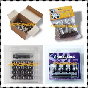 4+2 Box Or Blister Packing M12 Steel Tuner Pattern Car Wheel Lock Nut