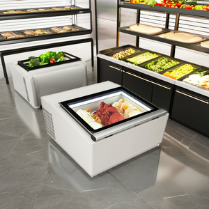 Mini gabinete de exhibición de helados con luz LED de una puerta de escritorio, congelador de helados de 220V, refrigerador de bajo precio, cafeterías, nuevo - Product Image 5