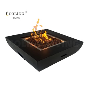 Coling Living GRC/CFRC Braciere a Gas con Fiamma Reale, Tavolo con Focolare a Gas Propano/Gas Naturale Ecologico per Terrazze e Balconi - Product Image 4
