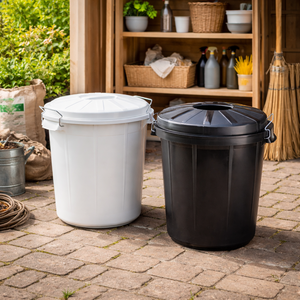 Secchio industriale da 95 litri con coperchio. Nero. - Product Image 3