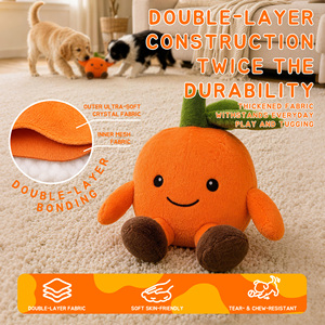 Eco-friendly Cotton Stuffed Durable Fruit Squeaky Pet Dog <strong>Chew</strong> Plush Toys Pet Toys for Dog <strong>Chew</strong> Toys Aggressive Chewers - Product Image 6