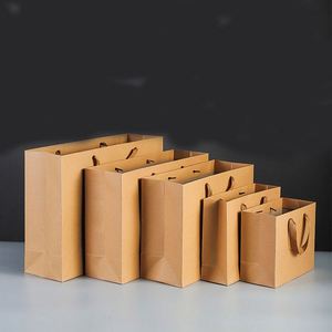 Wholesale Luxury Recyclable Eco Friendly Custom Logo Printing Brown Kraft <b>Paper</b> Gift Bags - Product Image 5