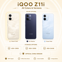 IQOO Z11i 2026 Smartphone de jeu 5G original neuf avec reconnaissance faciale, double SIM, écran AMOLED, batterie 6500 mAh, téléphone Android VIVO