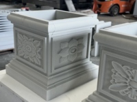 Socle en céramique mousse de style européen classique, base de statue de jardin, colonne romaine, plinthe pour pot de fleurs, pour décoration intérieure et extérieure