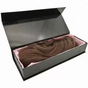 Scatola di Carta Nera Riciclabile di Lusso per Confezione Parrucche, Chiusura Magnetica, Design Personalizzato con Logo, Confezione Regalo <span class=keywords><strong>Pieghevole</strong></span> - Product Image 6