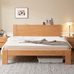 Ensemble de chambre à coucher minimaliste en bois de chêne massif A3011 <span class=keywords><strong>Gorange</strong></span>/ODM, toutes tailles, cadre de lit - Product Image 2
