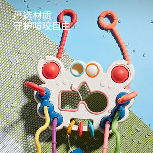 Jouets d'apprentissage interactifs de qualité alimentaire pour <span class=keywords><strong>la</strong></span> motricité fine Jouet de dentition sensoriel en silicone pour bébé - Product Image 5