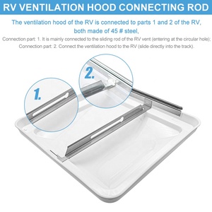 Cache de ventilation de toit pliable manuel en matériau PP pour <span class=keywords><strong>camping</strong></span>-car, avec support pour tuyau d'évacuation, pour <span class=keywords><strong>camping</strong></span>-car, caravane, lanterneau, ventilateur et éclairage - Product Image 5