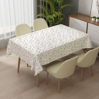 Nappe Rectangulaire Vinyle Marron Clair RNPT pour Usage Quotidien – Nappe Imperméable Durable pour Intérieur et Fêtes