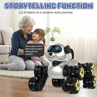 Chien robot interactif télécommandé intelligent avec détection de geste, rotation, danse, lumières et musique