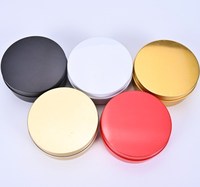 Leerer Vorrats behälter Aluminium Kosmetik Haargel Gläser 10g 15g 20g 50g 100g Silber Schwarz Gold Metall Aluminium Dose für Safran
