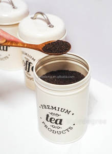 מיכל מתכת מטבח תה קפה סוכר מיכל מיכל קפה סט עם מכסה אחסון ביתי - Product Image 5