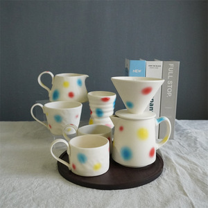 MSH Keramik Handgefertigter Origami Büro- und Heim-Kaffeefilter V6-förmiger Kaffeebrüher Kaffeefilter-Tasse und Filterkanne Set - Product Image 5