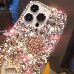<span class=keywords><strong>Coque</strong></span> <span class=keywords><strong>de</strong></span> téléphone Bling en cristal et diamant pour tous les modèles d'iPhone (18, 17, 16 Pro Max, 15, 14) <span class=keywords><strong>avec</strong></span> strass et cordon - Product Image 6